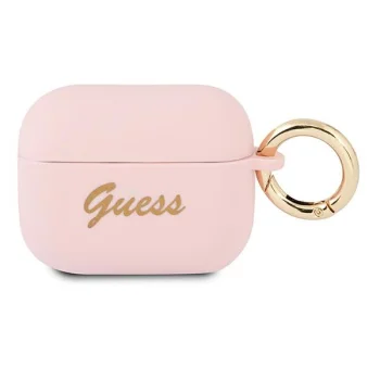 Силиконовый чехол Guess GUAPSSSI для AirPods Pro, розовый