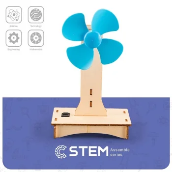Деревянный конструктор Электрический вентилятор STEM