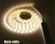 LED lente ar kustības sensoru, 2m, uz baterijām / USB, silti balta