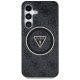 Чехол Guess 4G Glitter Triangle Buttons MagSafe для Samsung Galaxy S25+ Черный