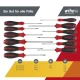 Wiha SoftFinish Screwdriver Set, 12 Pieces, Black/Red