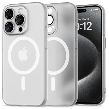Apple iPhone 15 Pro 6.1'' Tech-Protect MagSlim MagSafe Case Cover, White | Telefona Vāciņš Maciņš Apvalks Bamperis