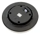 Garden solar lamp with 8 LEDs, set of 4, black and inox