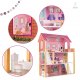 Kids Wooden Toy Dollhouse with Furniture DIY Constructor, 70 cm