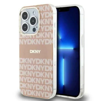 DKNY iPhone 14 Pro Case IML Mono & Stripe MagSafe, Pink