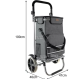 Malatec Folding Shopping Trolley with 40L Bag, Grey