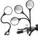 Velosipēda atpakaļskata spoguļi (stūrēm ar diametru 15-30mm), Komplekts no 2 gab. | Bicycle Rear View Mirrors