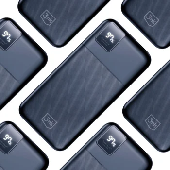 3mk PowerHouse 20000 mAh ārējais akumulators 2x USB-A 1x USB-C, melns