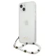 Прозрачный чехол Guess Pearl для iPhone 13 mini с жемчужной подвеской