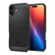 Чехол Spigen Rugged Armor MagSafe для iPhone 16 - Черный