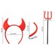4-Piece Devil Costume Set with Horns, Tail, and Pitchfork S22140