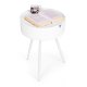 Round Side Table with Storage and Removable Tray Top ModernHome