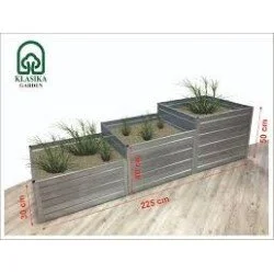 Высокая грядка Klasika Garden, каскадная, 225x75 см, коричневая