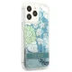 Guess Flower Liquid Glitter vāciņš iPhone 13 Pro / 13 zaļš