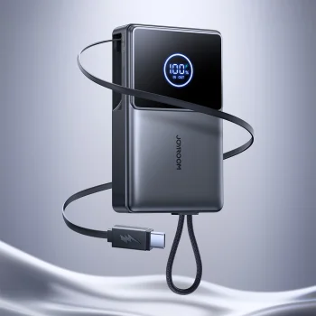 Внешний аккумулятор Joyroom JR-PR1 10000mAh 22.5W со встроенным кабелем USB-C,...