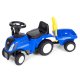 New Holland Ride-on Tractor with Trailer for Kids, Interactive Steering Wheel, Blue