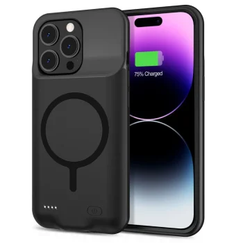 Apple iPhone 15 Pro 6.1'' Tech-Protect PowerCase MagSafe with 7000mAh Powerbank Case Cover, Black | Telefona Vāciņš...