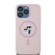 Karl Lagerfeld iPhone 15 Pro Case Silicone Karl & Choupette MagSafe, Pink
