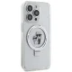 Karl Lagerfeld iPhone 13 Pro Max vāciņš Ring Stand Karl & Choupette MagSafe, balts