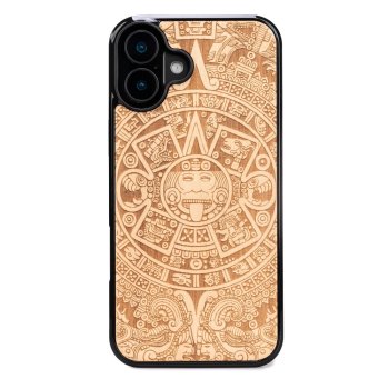Bewood koka futrālis iPhone 16 Plus AZTEC CALENDAR ANIEGRE | Wooden Case for