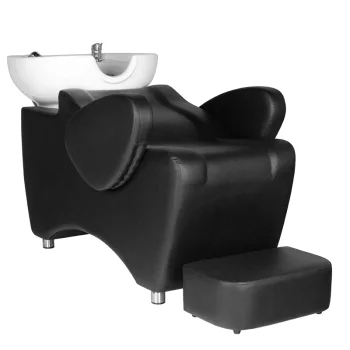 Hair System HSB46 frizētavas izlietne ar krēslu, melna