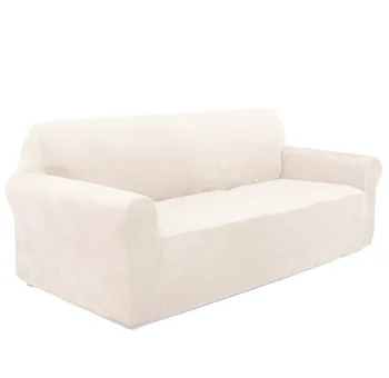 Velūra dīvāna pārvalks, Bēšs | Velour Couch Cover