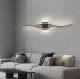 Black Wall Lamp 60cm, Cold White Light