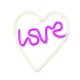 Neolia NNE02 LED Neons LOVE W SERCU, Balts/Violets