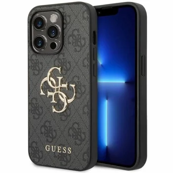 Guess 4G Metal Logo vāciņš iPhone 15 Pro Max, pelēks