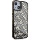 Apple iPhone 14 6.1\" Guess Liquid Glitter 4G Transculent Case Cover, Black | Чехол Кейс Бампер...