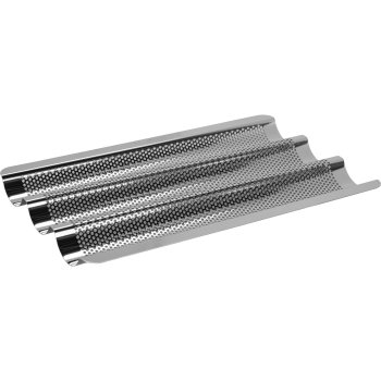 De Buyer 3366.03 INOX cepamā panna 3 bagetēm, nerūsējošais tērauds