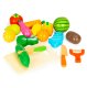 Wooden Play Food Cutting Set with Crate, 17-Piece Kitchen Toy