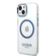 Чехол Guess Metal Outline MagSafe для iPhone 14 Plus / 15 Plus - синий