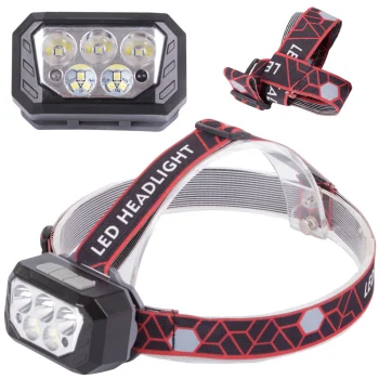 LED galvas lukturis XHP30 SMD ar akumulatoru, pelēks