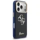 Guess IML 4G Script Metal vāciņš iPhone 17 Pro telefonam, zils