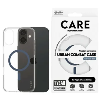 PanzerGlass iPhone 16 Plus vāciņš CARE Flagship MagSafe, zils