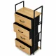Kumode ar 4 auduma atvilktnēm ModernHome, 40.5 x 24 x 101.5 cm