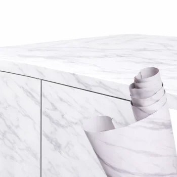 Self-Adhesive Furniture Foil / Wallpaper, White Marble Jazz, 1.22x50m