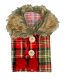 Plaid Christmas Wine Bottle Cover Sweater