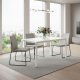 Virtuves galds ēdamgalds 120x60 cm 4-5 personām datorgalds ModernHome, balts