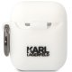 Karl Lagerfeld AirPods 1/2 Silicone Case White KLACA2SILKCW