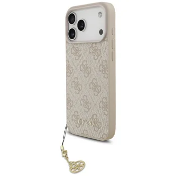 Guess iPhone 17 Pro Max vāciņš 4G Charms Collection MagSafe, rozā