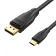 USB-C uz DisplayPort 8K HD kabelis 2 m Vention CGYBH (melns) | to Cable 2m (Black)