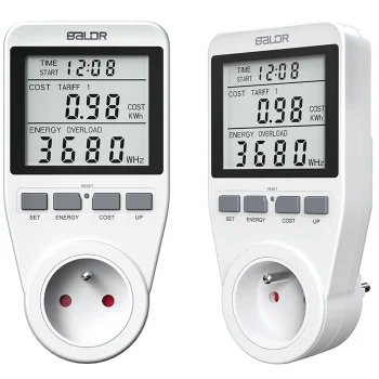 Baldr BD-990 vienfāzes vatmetrs, balts