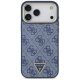 Guess 4G Triangle Logo MagSafe Phone Case Cover iPhone 17 Pro Max - Blue and Gold