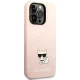 Karl Lagerfeld Silicone Choupette Body vāciņš iPhone 14 Pro, rozā