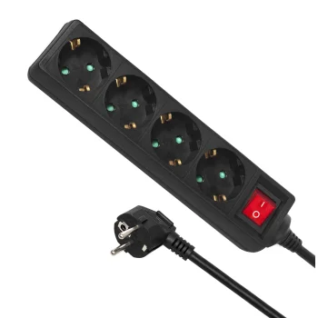 Maclean MCE194G pagarinātājs ar slēdzi, 4 ligzdas, 5m, 3500W