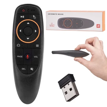 Пульт аэромышь G10 с микрофоном USB X9 для Smart TV и ПК, черный