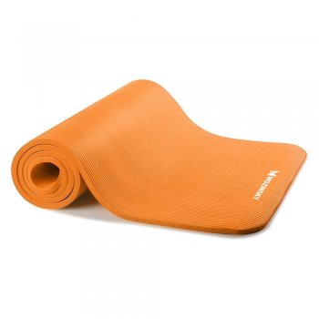 Wozinsky Sporta vingrošanas jogas fitnesa paklājs NBR, 181cm x 63cm x 1cm, Oranžs | Foam Fitness Yoga Mat