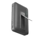 Cuktech WPB100 10000mAh Qi2 magnētiskais ārējais akumulators 30W ar statīvu, melns